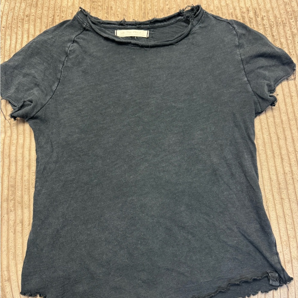 We The Free Charcoal Short Sleeve Tee